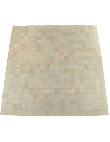rug Neuf Patchwork Tapis de crème-blanche peau/patchwork 181 cm x 121 cm 