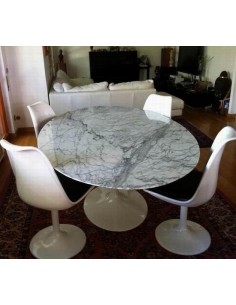 Table tulipe Saarinen 90 cm ronde marbre