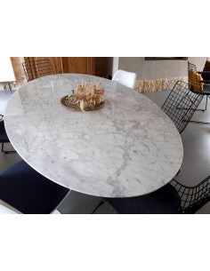 Saarinen oval 199 cm marble tulip table made in ItalySaarinen oval 199 cm marble tulip table made in Italy