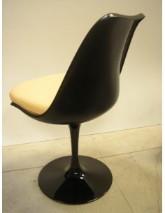 Chaise tulipe Saarinen Fibre de verre noir