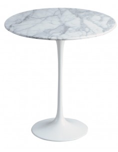 Table Saarinen 50 cm tulipe marbre rond