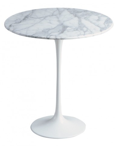 Table tulipe 50 cm marbre rond